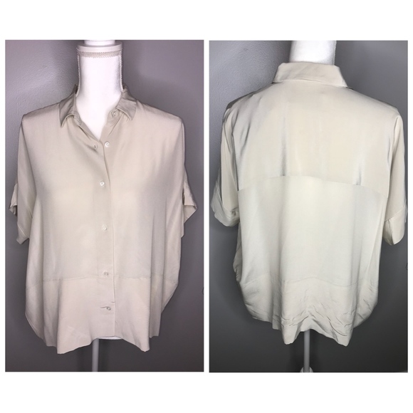 Everlane Tops - Everlane Womens The Silk Short Sleeve Square Shirt